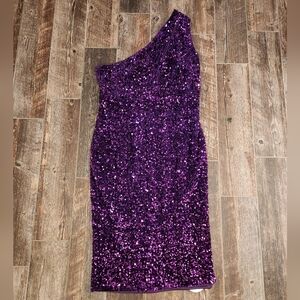 Purple Sequin 2XL Dress